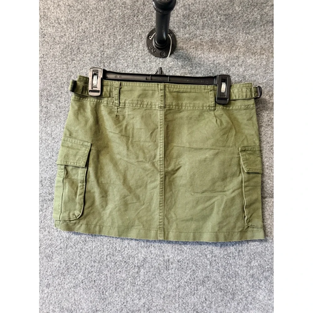 Brandy Melville Olive Green Cargo Mini‎ Skirt One Size MH457-Z120 Utility Mini